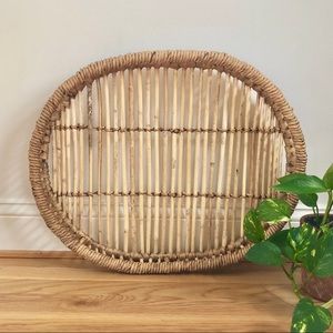 Boho Rattan Wicker Basket